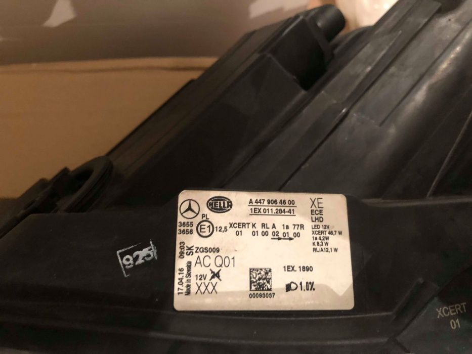 Ляв фар Мерцедес V class W447 LED мерцедес Вито лед vito