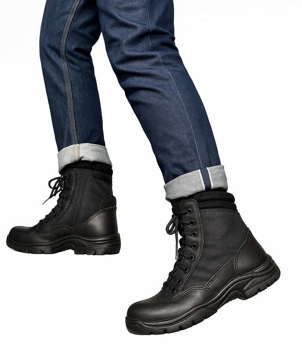 Ghete tactice barbati NORTIV 8, marimea 41.5, fermoar, negre