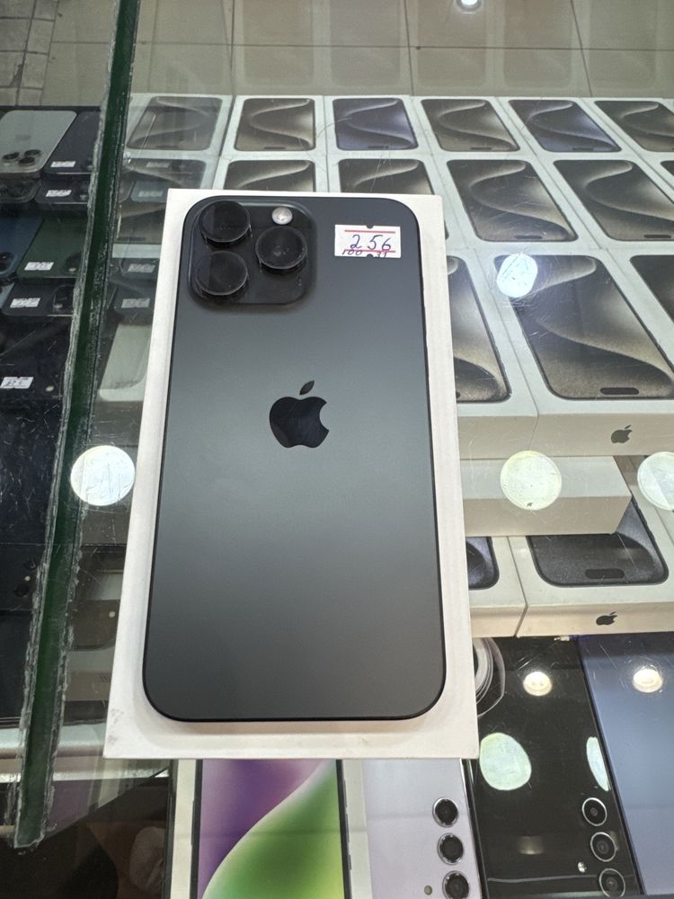 Apple iphone 15 pro max 256 gb black sim 100% batareka 31 sikil