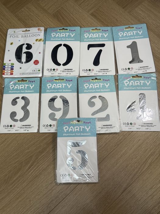 Шары цифры упаковки