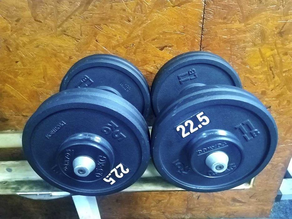 Дъмбели 22,5kg. - общо 45кг.