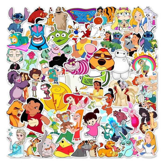 Водоустойчиви 50х стикери-Disney/Дисни/Cartoon/Анимационни герои