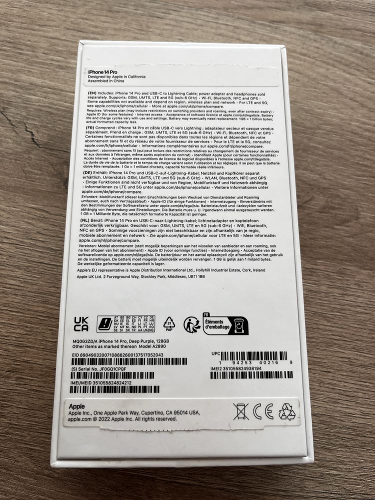 iPhone 14 Pro , Deep Purple , 128GB