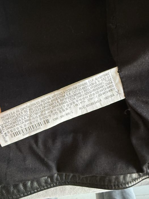 Geaca piele Zara M L neagra