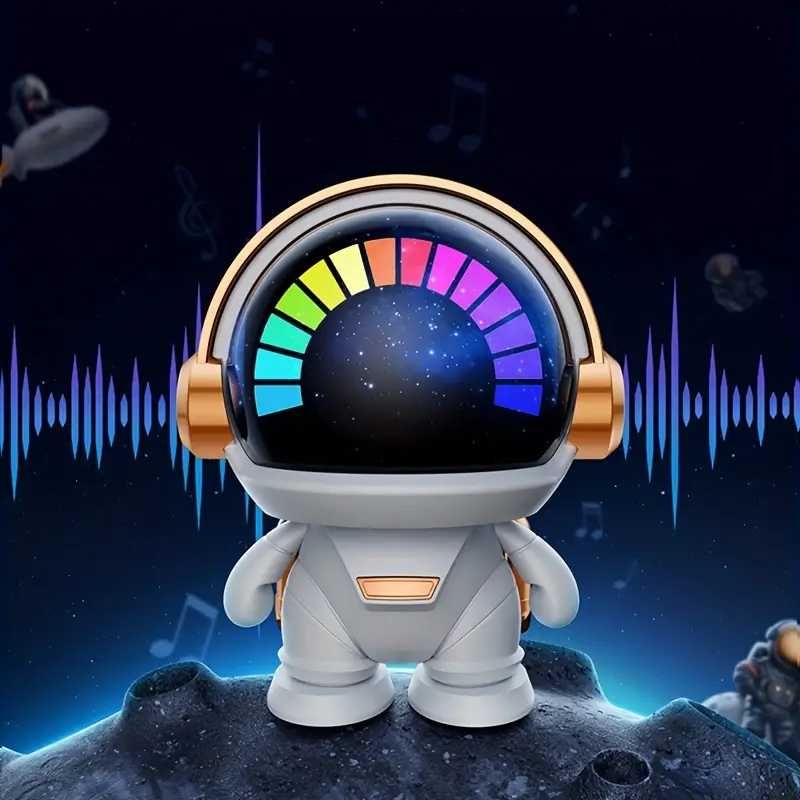 LED Bluetooth Високоговорител – Астронавт, RGB светлини, Нов