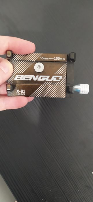 Черна поставка за GSM за велосипедно кормило