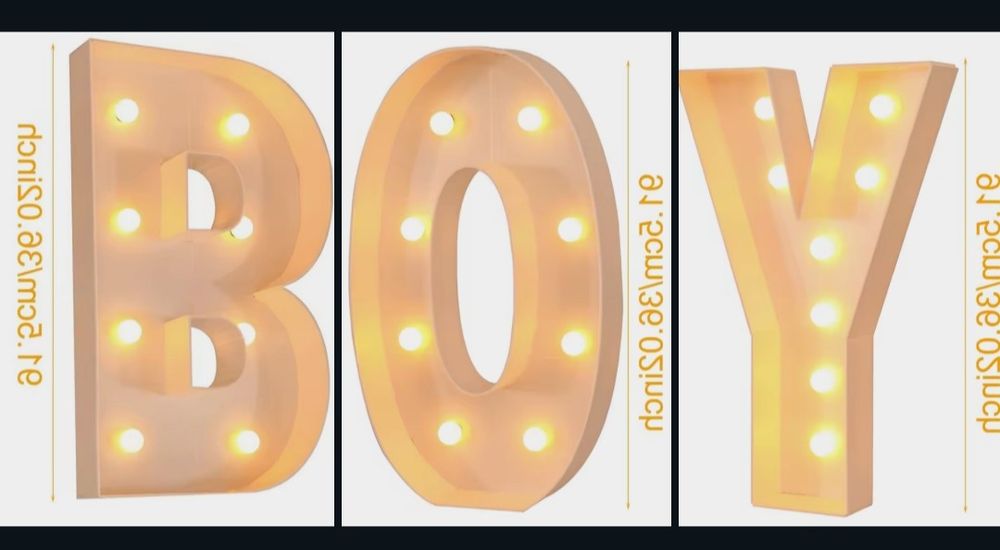 Litere volumetrice luminoase BOY