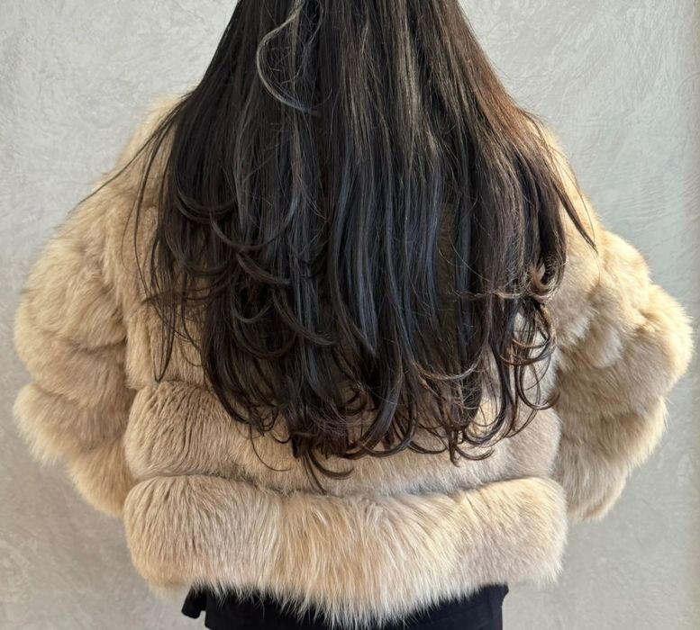 Дамско палто от естествен косъм