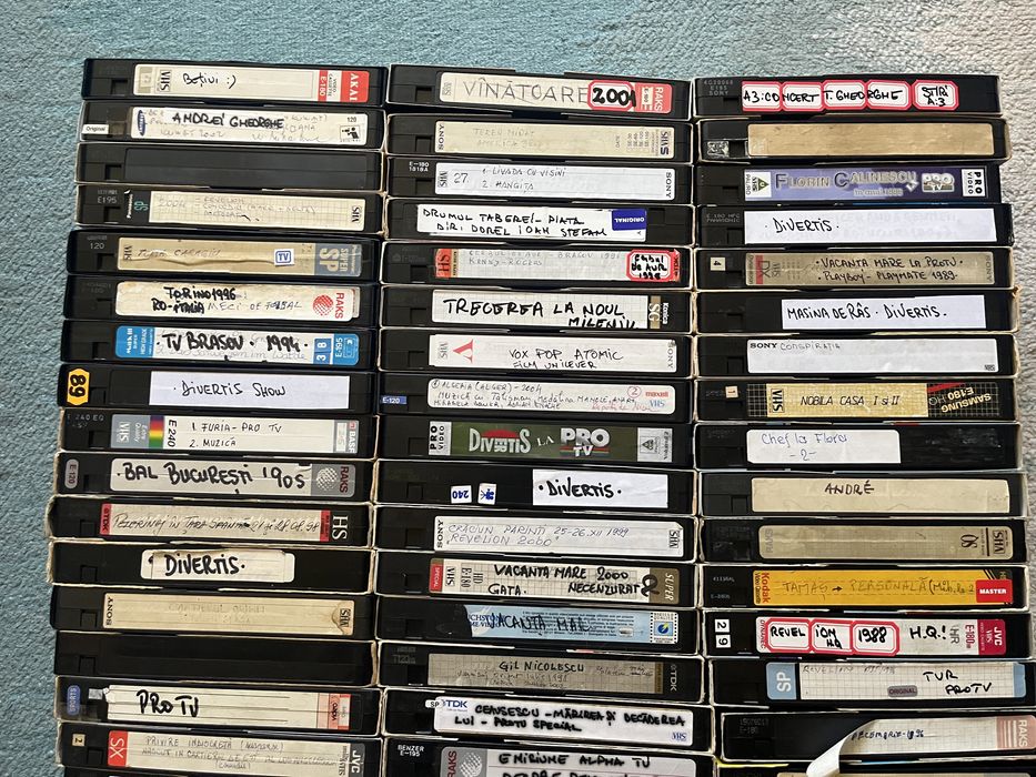 Casete video VHS Romanesti inregistrate la TV
