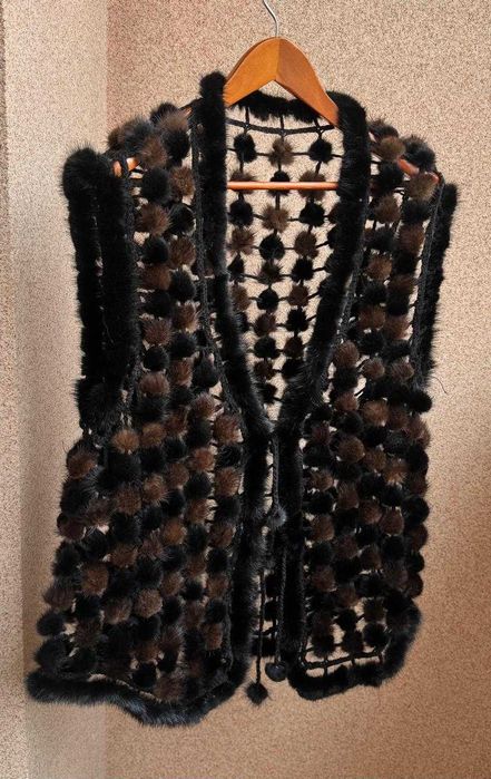 Жилетка ажурная норка