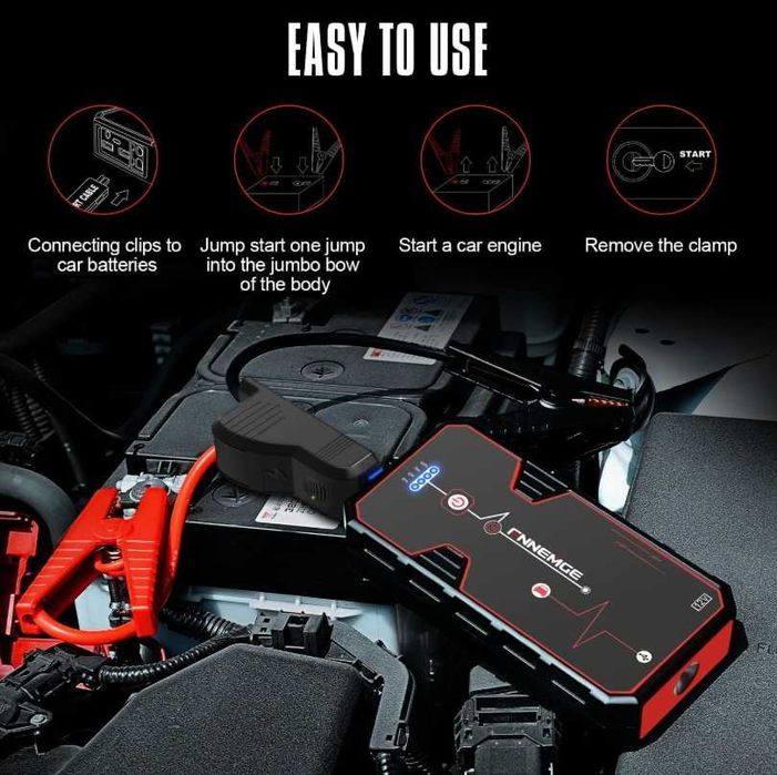Robot pornire auto jump starter FNNEMGE peak 5000A