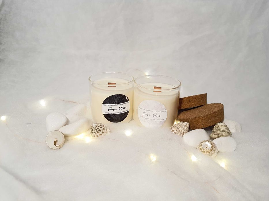 Ароматна соева свещ дървен фитил Candles for cozy moments vol.1