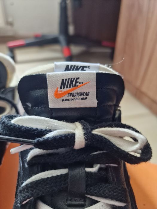 Nike blazer sacai low black and white