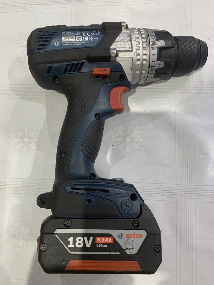 Bosch GSB 18V-85 C /с батерия 5 ah., /безчетков, двускоростен с удар