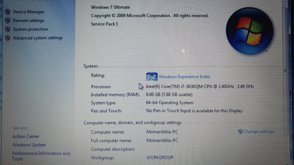 Laptop Toshiba 15,6 inch
