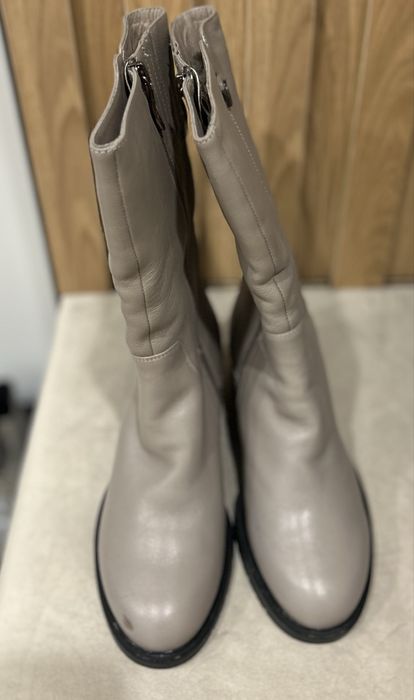 Сапоги кожаные женские