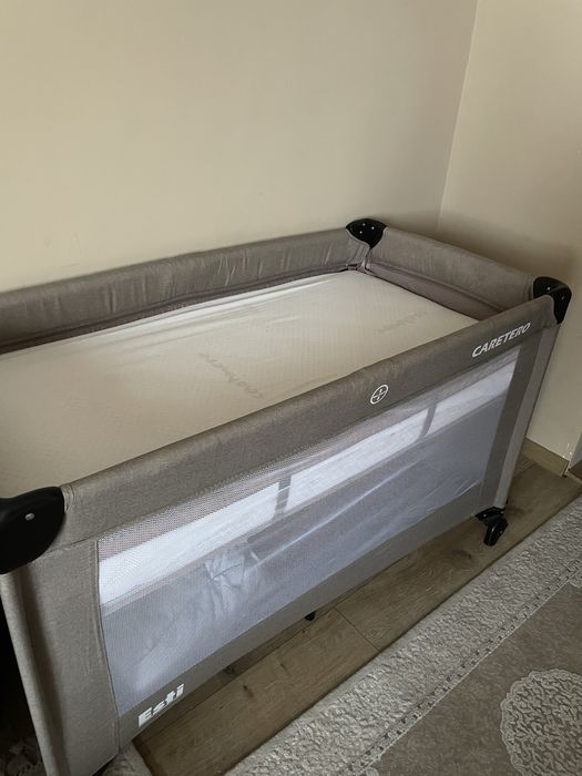 Pat copii/bebelusi EstiCaretero pliabil , spatiu depozitare,2 nivele