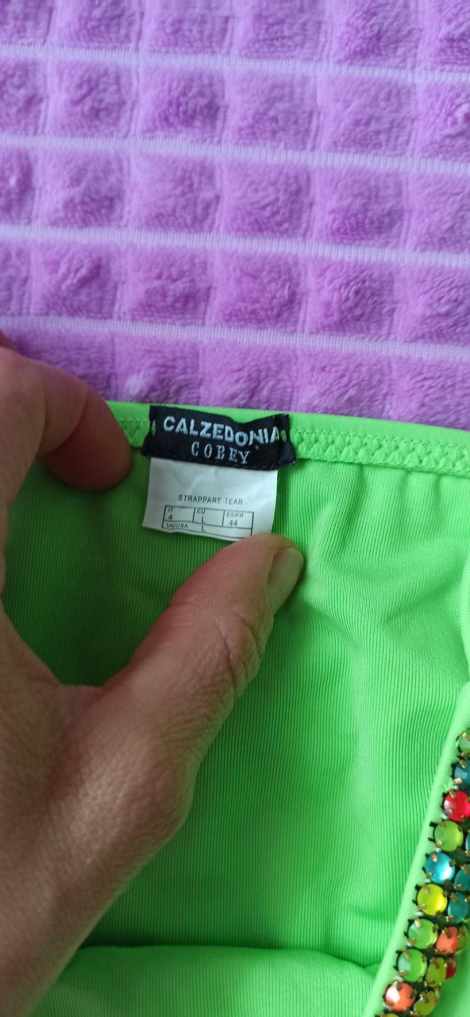 Costum de baie verde Calzedonia din 2 piese, slip L-44, sutien S