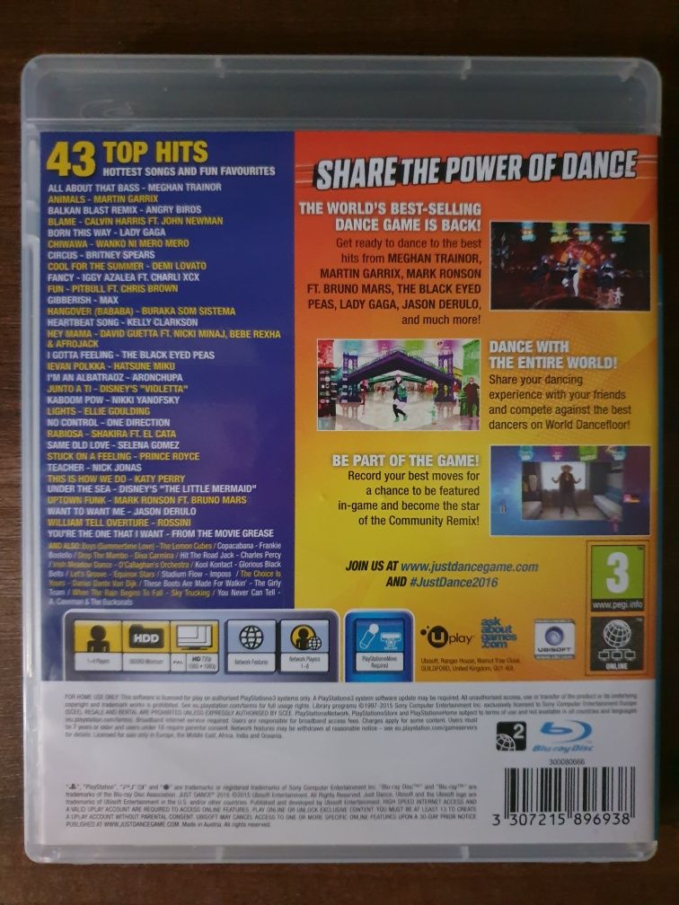 Just Dance 2016 PS3/Playstation 3