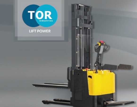 штабелер ручной, самоходный, с электроподъемом, ричтрак, погрузчик