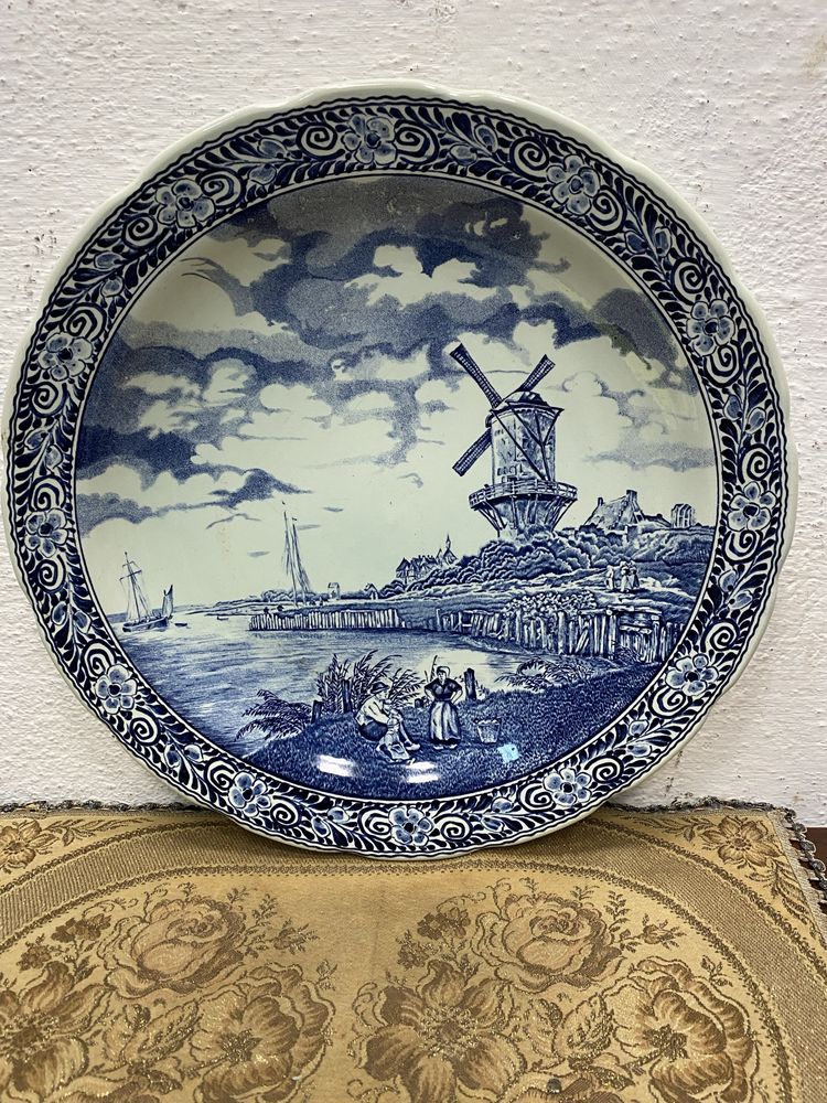 Пано за стена чиния делфт delft 9 броя 40 см