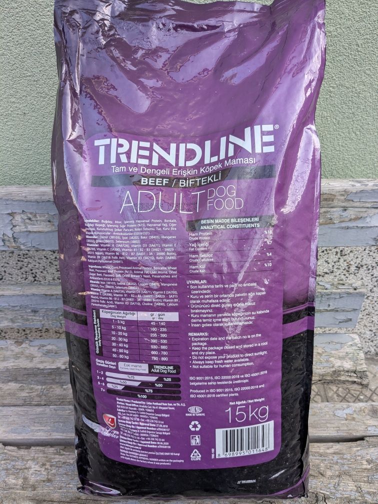Trendline Adult Dog Food Beef – Пълноценна храна за израснали кучета о