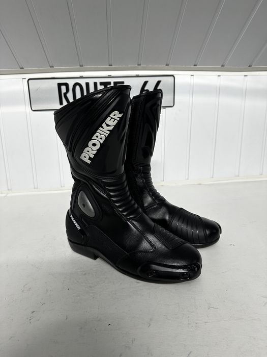 Cizme moto Probiker 42 din piele cu protectii hard si slidere ghete