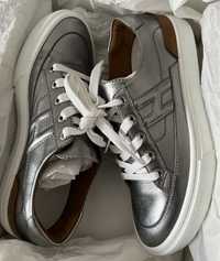 Sneakers dama Hermes Deep metallic silver,produs original.