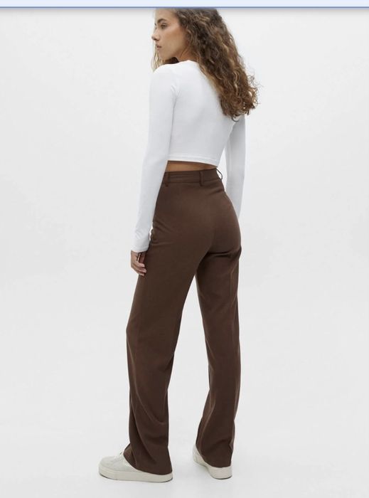 Кафяв панталон Pull and bear