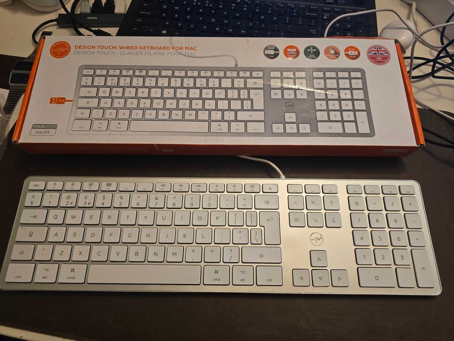 Tastatura Mobility Lab, QWERTY,   alb/argintiu,  pentru Mac OS / PC