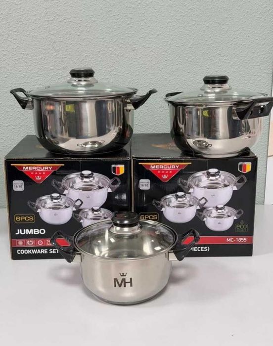 Комплект тенджери MC1855 6 части с капаци и ергономичен дизайн