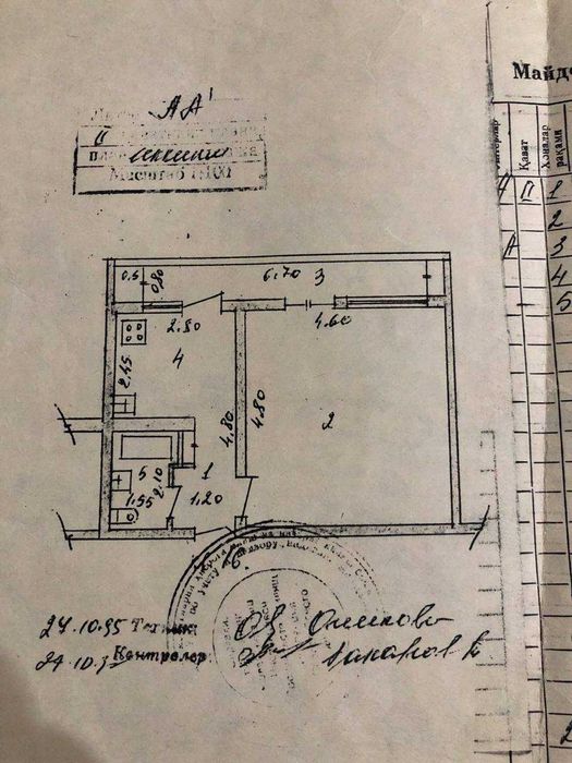 Продаётся 1 комнатная квартира без ремонта