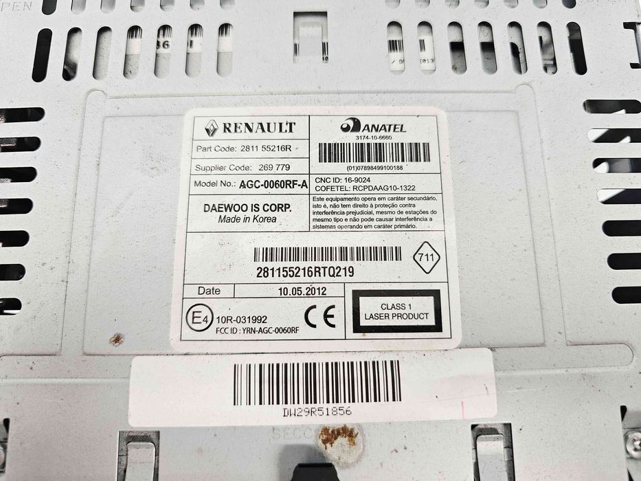 Radio CD Dacia Duster [Fabr 2010-2017] 281155216R