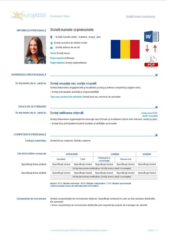 e|Curriculum vitae|CV European|CV Europass|CV Profesional|CV modern|