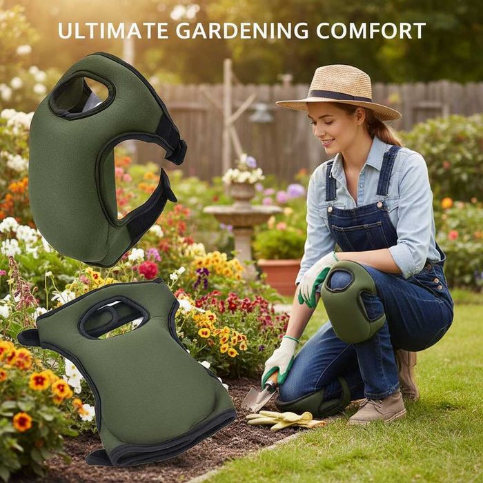 Genunchiere de protectie pentru lucru si gradinarit spuma rezistenta