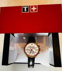 Часовник TISSOT CHEMIN DES TOURELLES 18 каратово златно покритие.