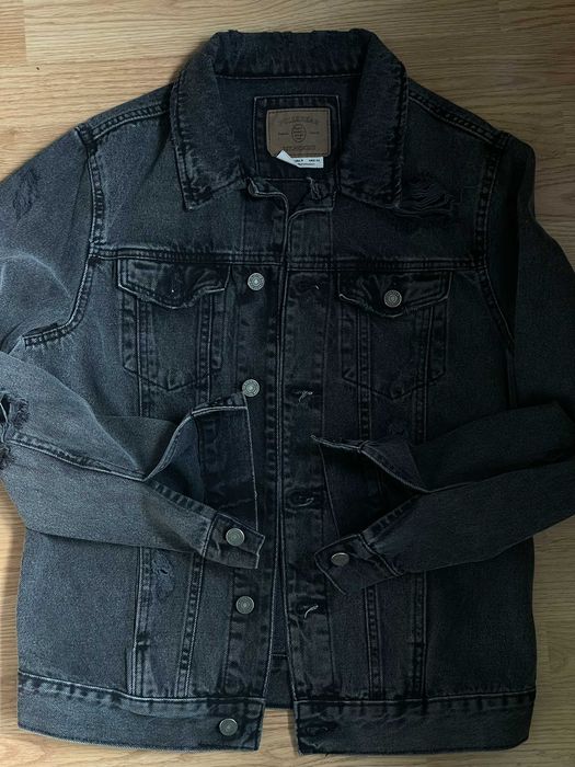 Geaca jeans distressed
