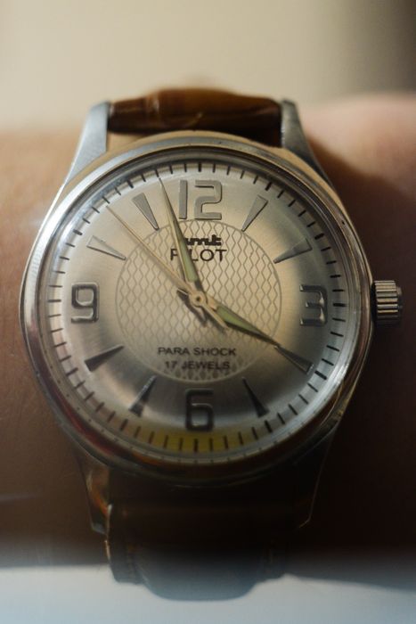 Ceas mecanic hmt Pilot 17 jewels