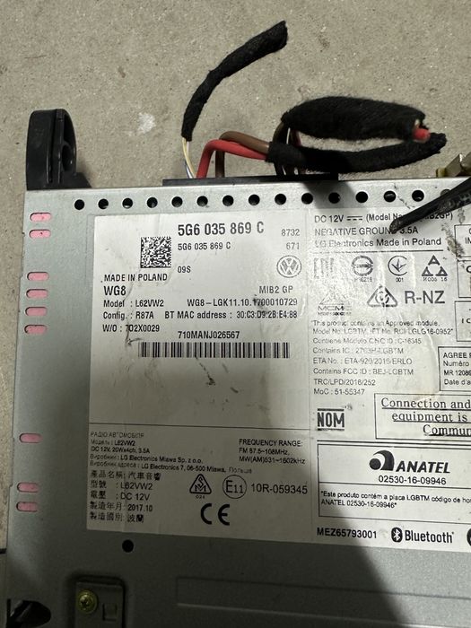 Navigatie originala VW Golf 7 , Passat b8 Mib2 cod 5G6035869C