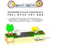 Executam Bransamente de apa , canal si electricitate (subtraversari)