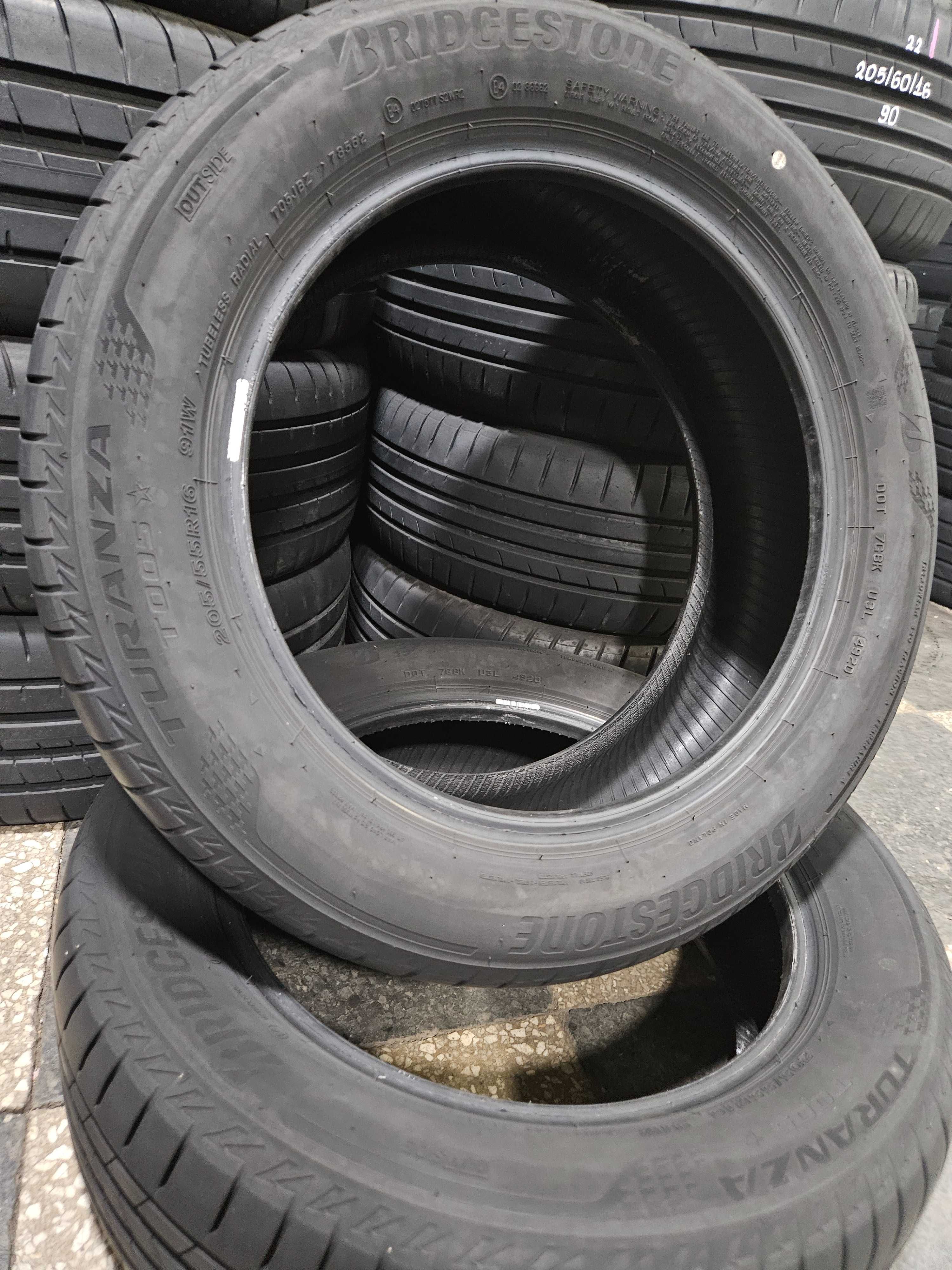 2бр 205/55/16 BRIDGESTONE 7мм грайфер дот:4920г безплатен монтаж