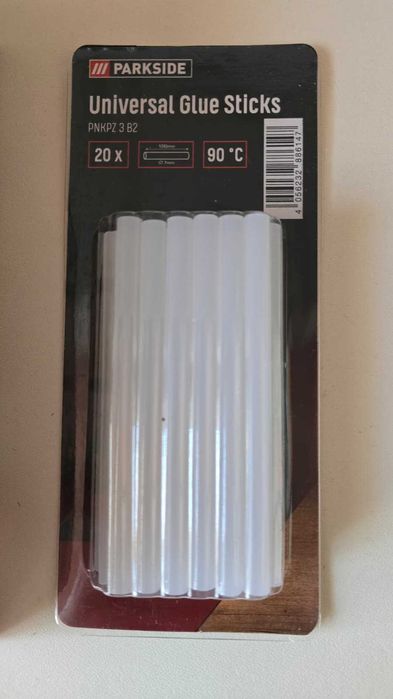 Pistol lipit cu adeziv la cald + 40 batoane adeziv colorate si albe