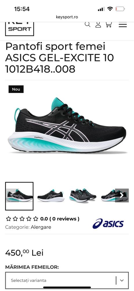 Vand adidasi alergare Asiscs gel excite 10