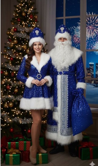 На двух языках,  Дед Мороз и Снегурочка