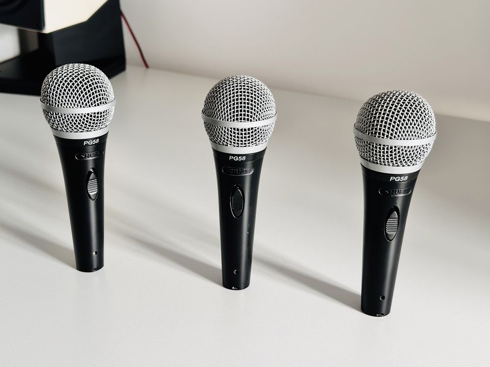 Microfon dinamic SHURE PG58-XLR,ca noi,sunet foarte bun si calitativ