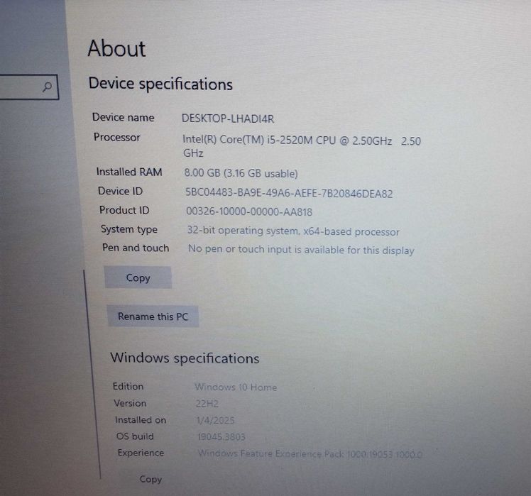 Dell Latitude E6220 – 8GB RAM, Intel i5 2520M, 239GB SSD