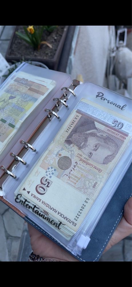 Финансов планер / органайзер за пари + стикери + джобчета