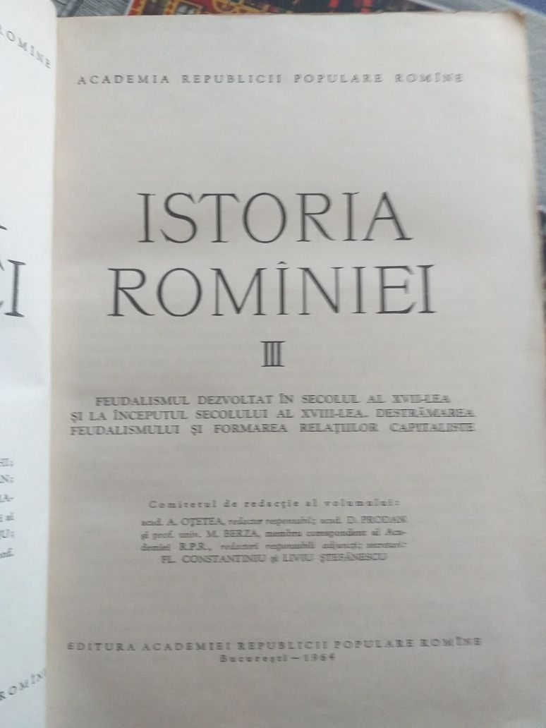 Vand carte.Istoria României.Vol 3. 1964