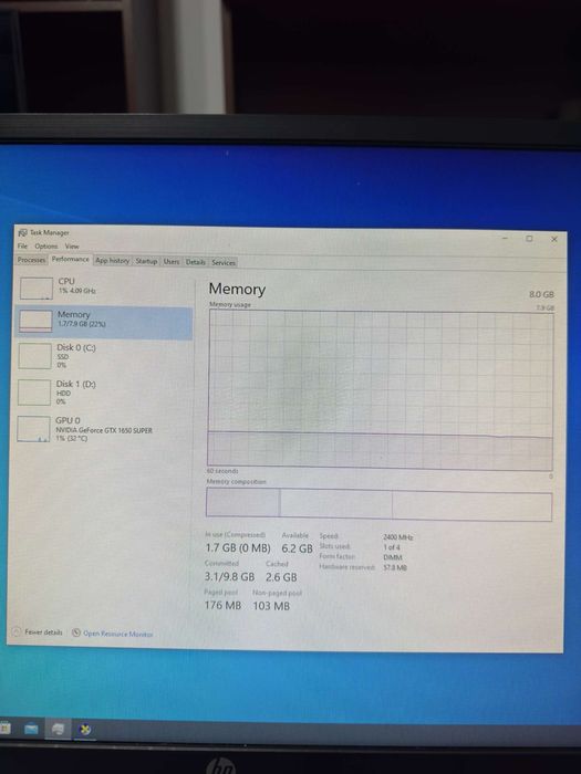 PC Gaming + Monitor HP 144HZ - i3-9100F ,GTX 1650 SUPER ,8RAM ,SSD