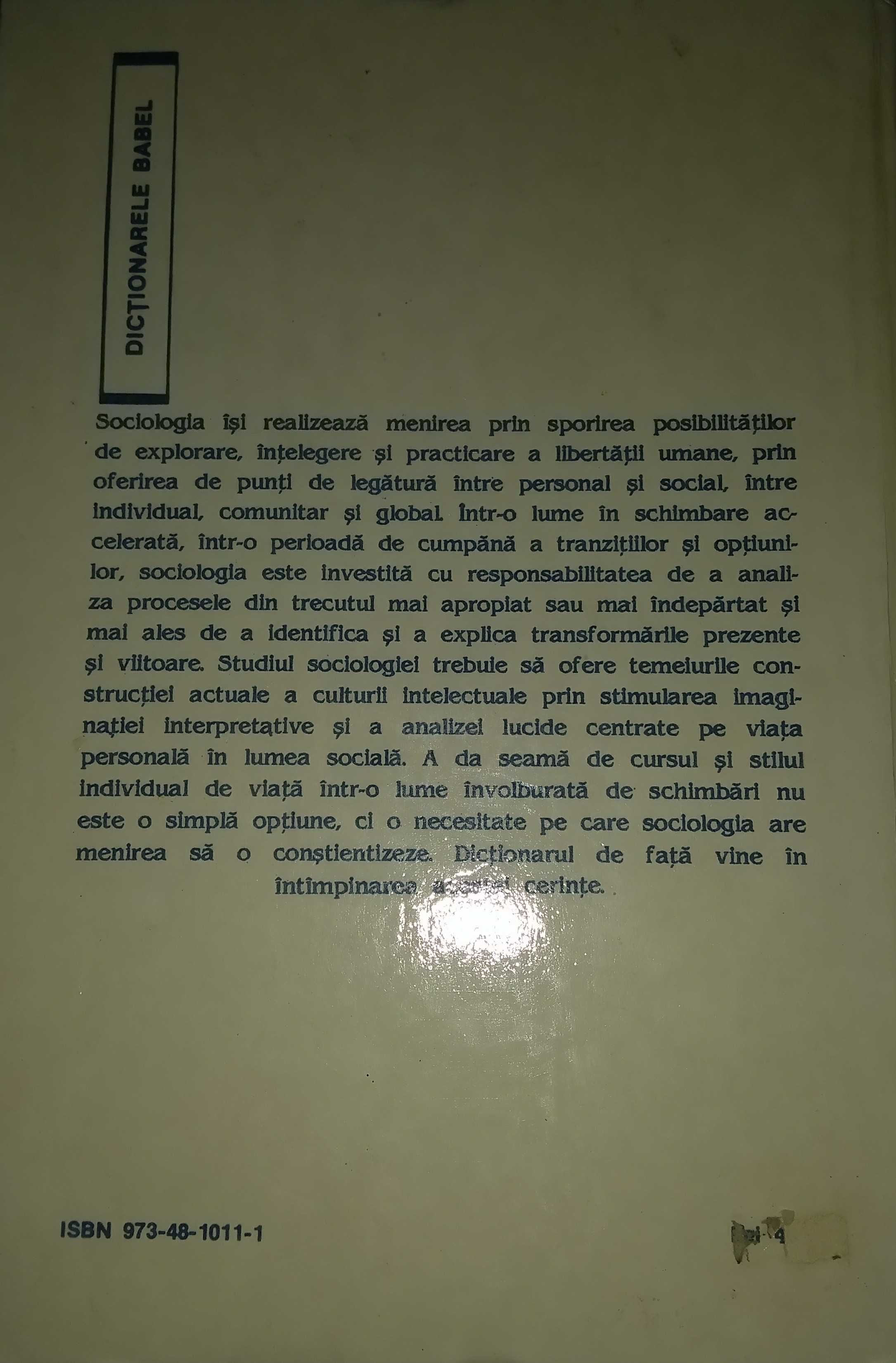 Dicționar de sociologie, Catalin Zamfir, Lazar Vlasceanu